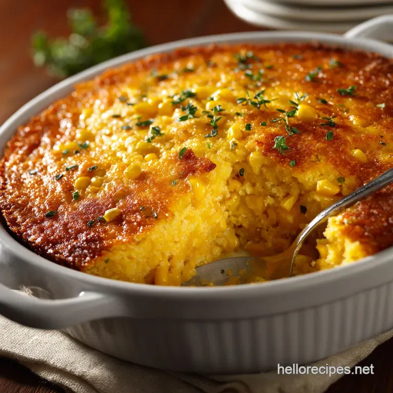 5 Ingredient Corn Casserole: Effortless Elegance Creamy Corn Bake presentation
