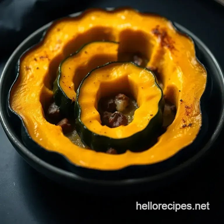 Acorn Squash Delight: Oven-Roasted Perfection presentation