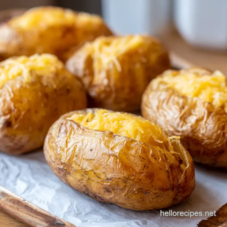 Air Fryer Jacket Potatoes Perfectly Baked Spuds presentation