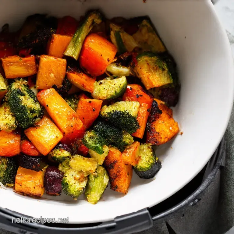 Air Fryer Veggies Rainbow Roasted Ready in Minutes Air Fryer Rainbow Veggies Effortlessly Easy
