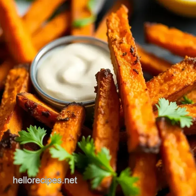 Air Fryer Sweet Potato Fries presentation