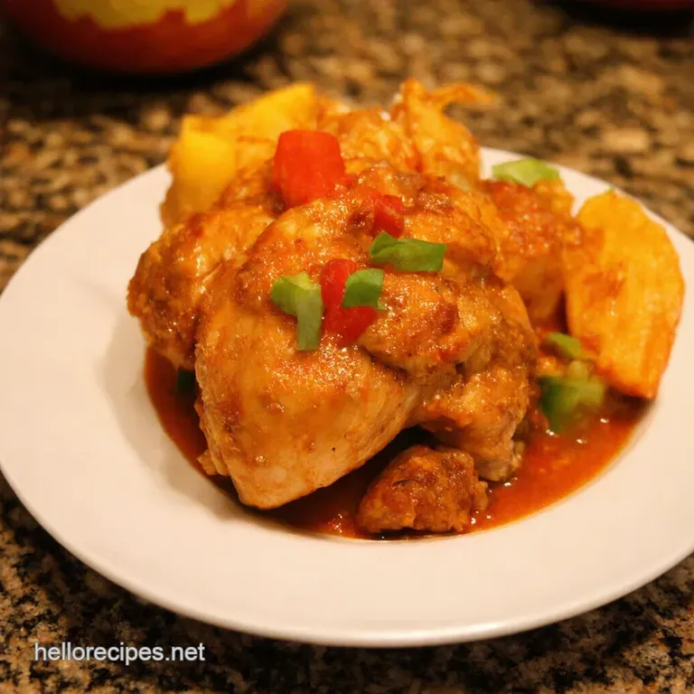 Aloha Chicken Sweet Hawaiian Crockpot Delight presentation