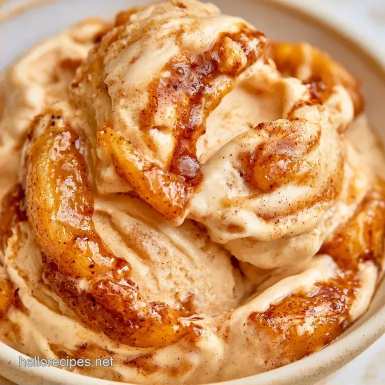 Homemade Apple Cinnamon Ice Cream