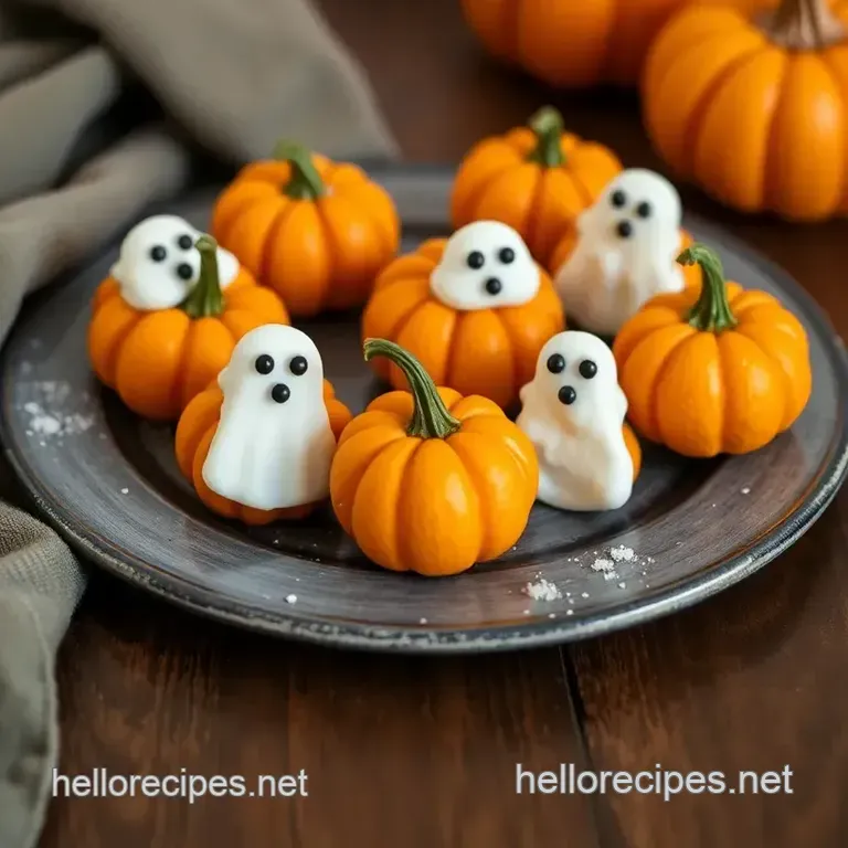 Assemble Mini Orange Pumpkins & Ghost Treats presentation