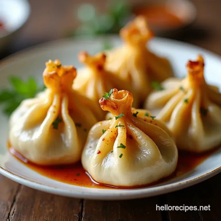 Authentic Chicken Momos Steamed Himalayan Dumplings