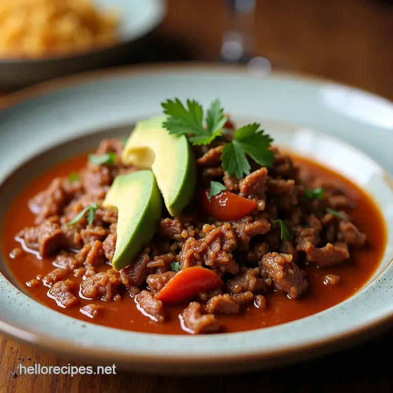 Authentic SlowCooked Shredded Beef Birria