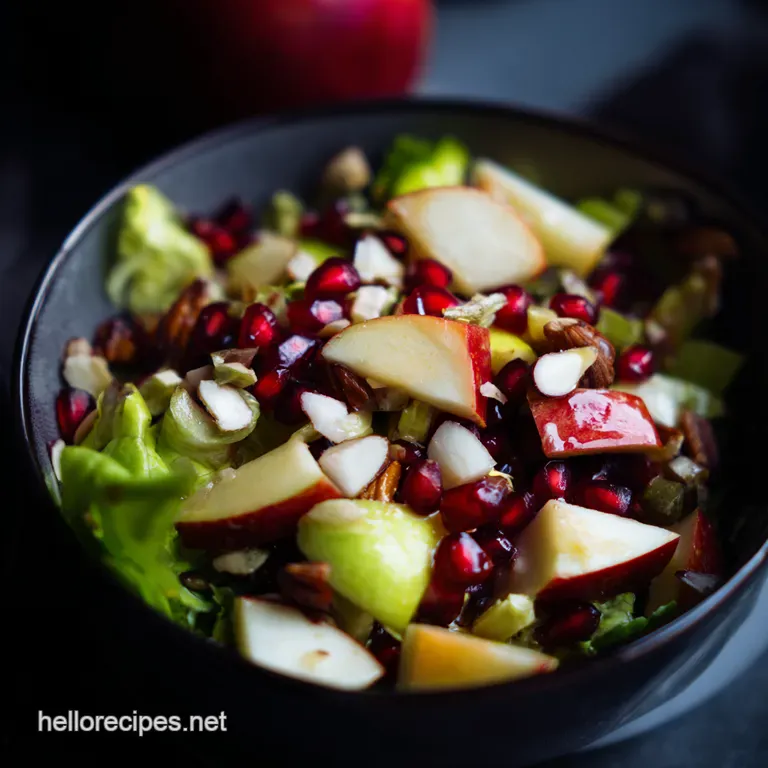 Autumn Apple Walnut Salad with Cider Vinaigrette presentation