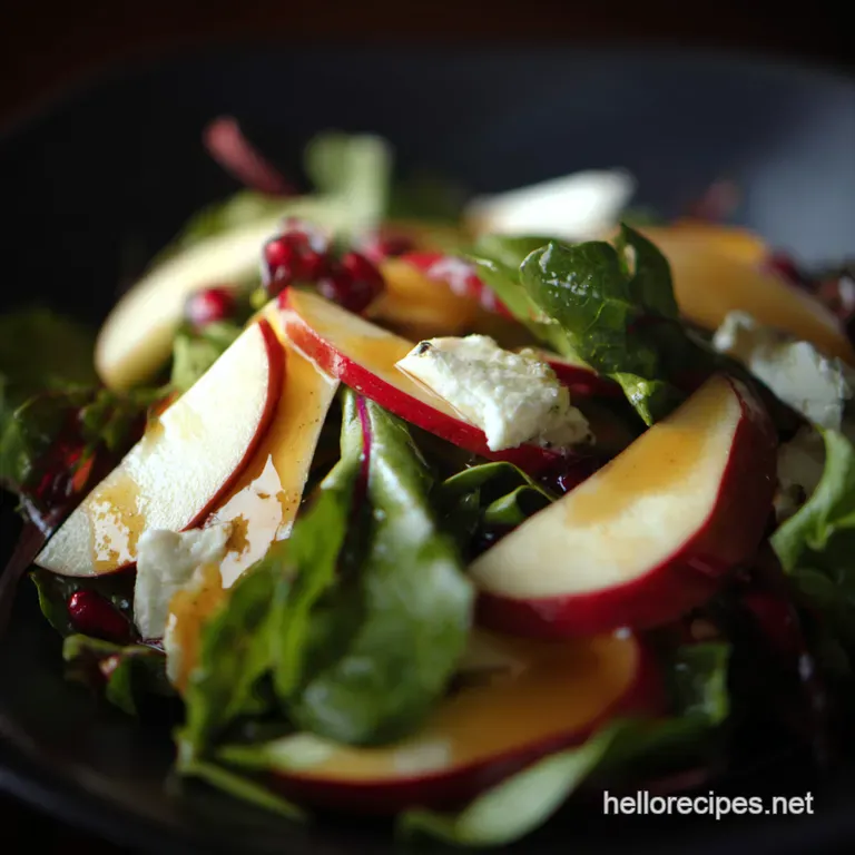 Autumn Apple Walnut Salad with Cider Vinaigrette