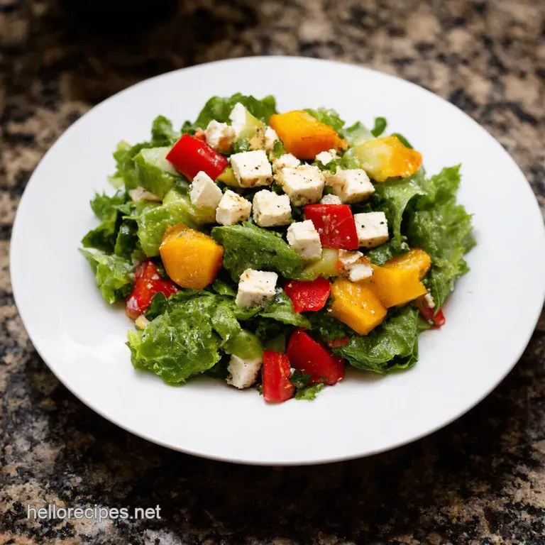 Autumn Burst Greek Salad presentation