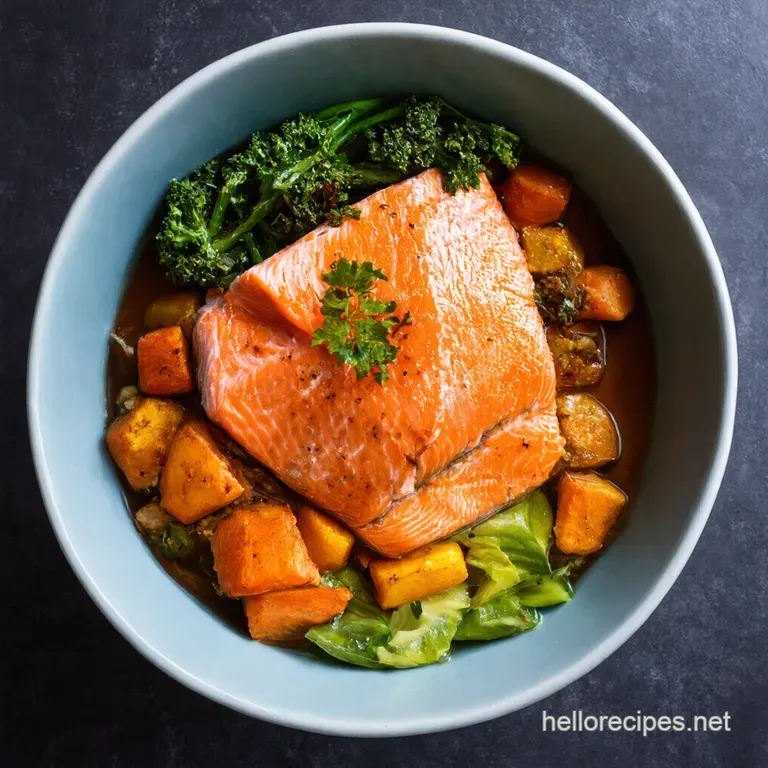 Autumn Harvest Salmon Bowl A Mediterranean Delight