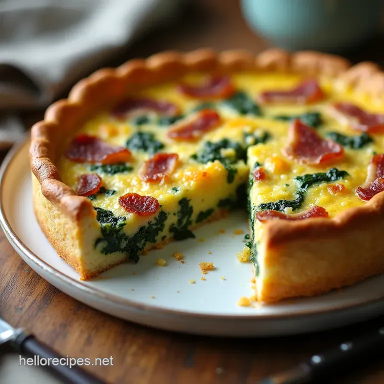 The Perfect Neighbourhood Quiche Bacon Spinach Gruy&egrave;re