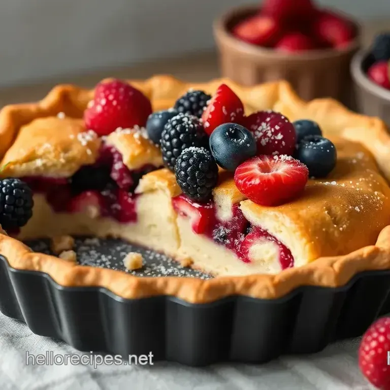 Bake Biscuit Pie with Mixed Berries