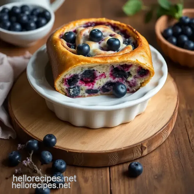 Bake Blueberry Cream Cheese Babka Delight presentation