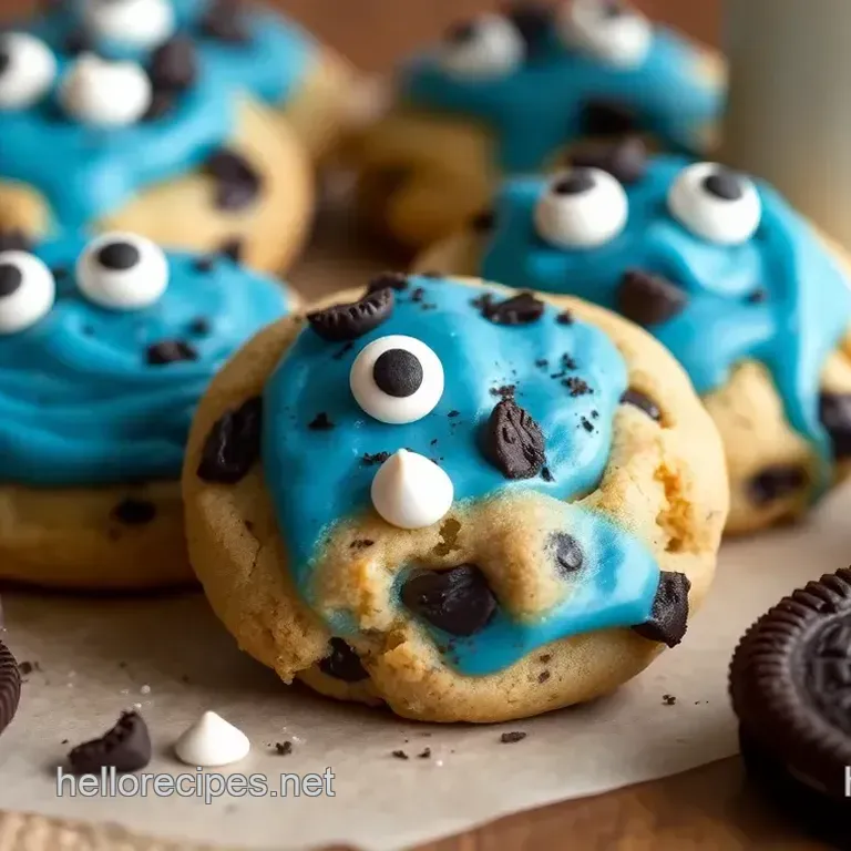 Cookie Monster Cookies Loaded with Oreos