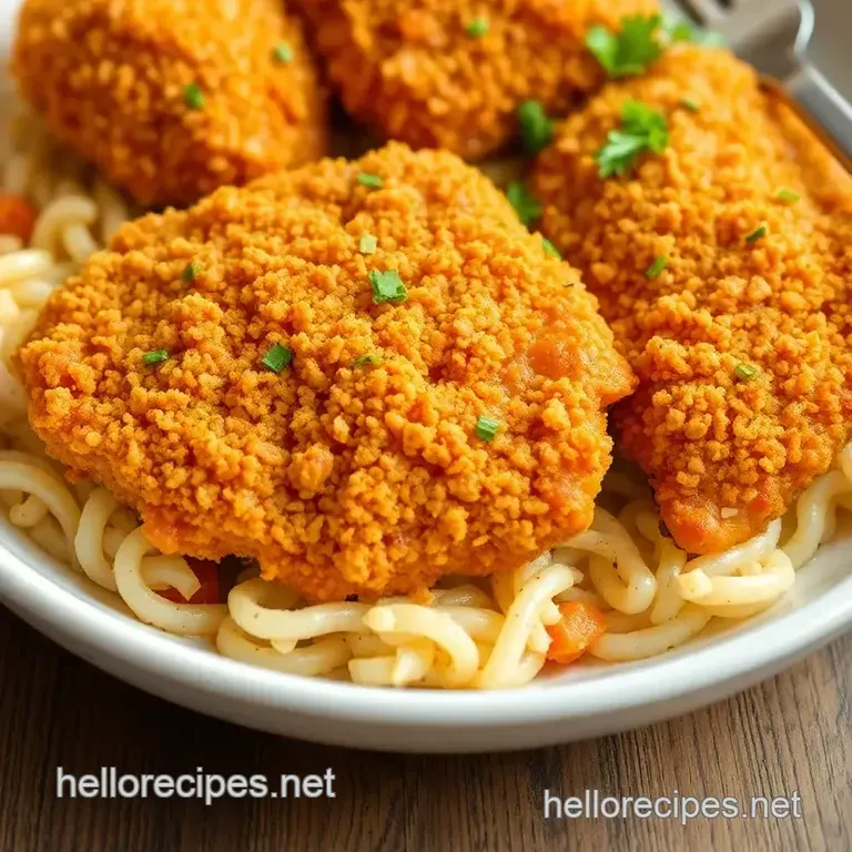 Bake Crispy Chicken with Spicy Buffalo Flavor presentation
