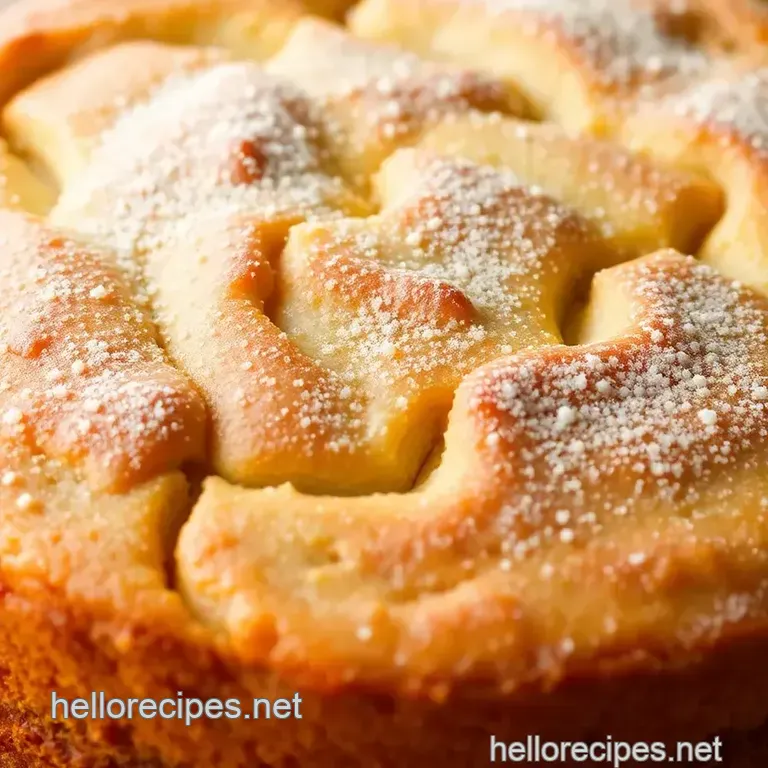 Moist and Buttery Fresh Apple Cake presentation