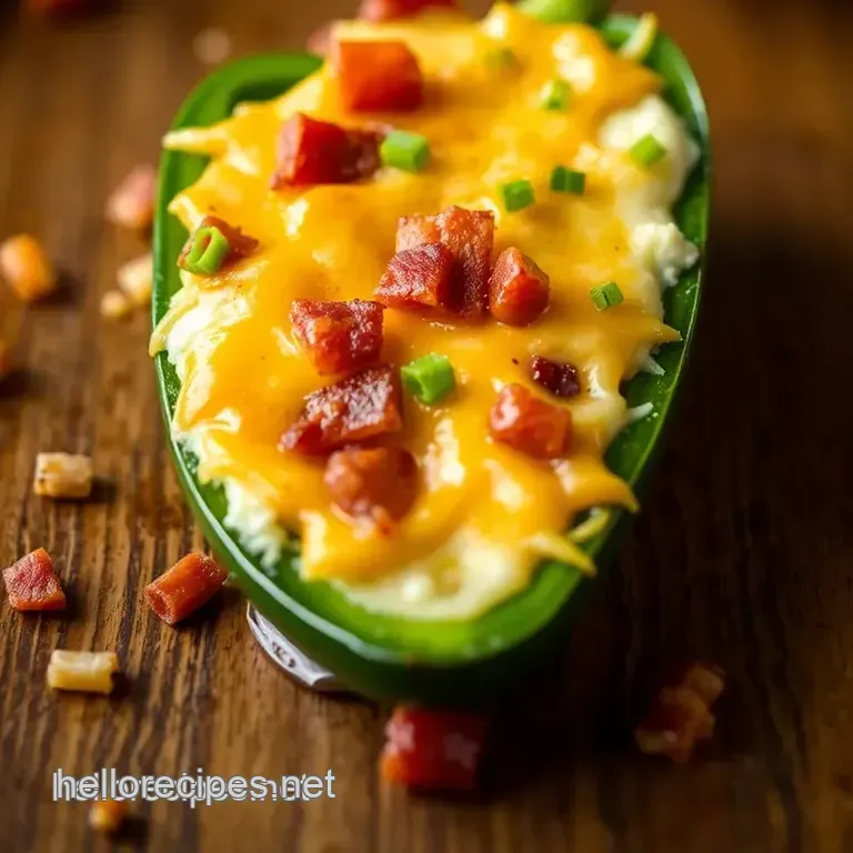 Cheesy Stuffed Jalapeño Peppers: A Spicy Baked Delight presentation