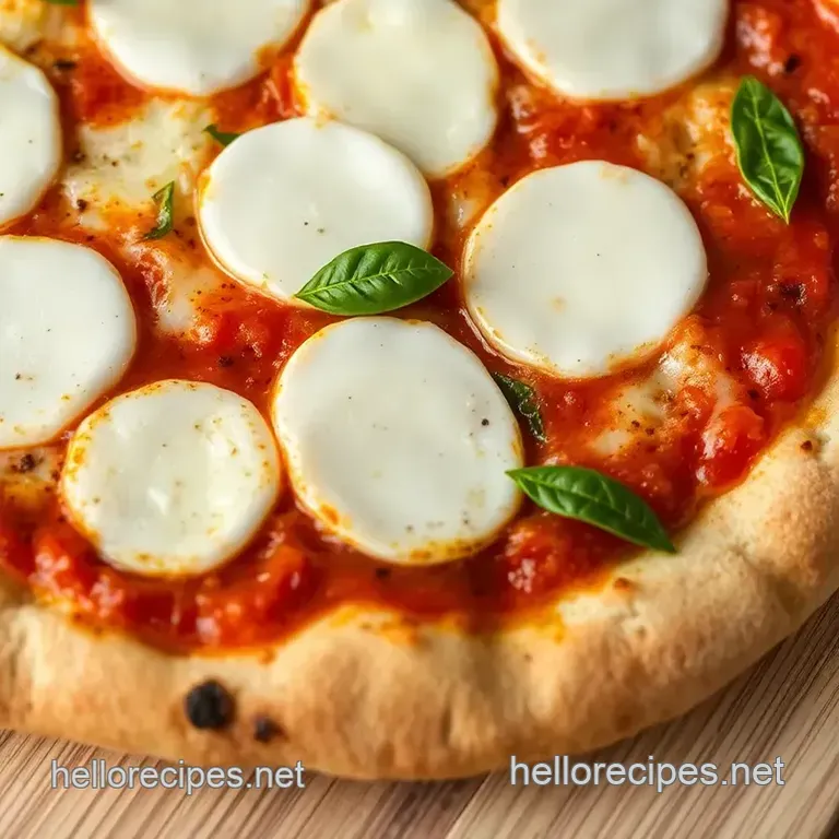Joyful Homemade Fresh Mozzarella Pizza presentation