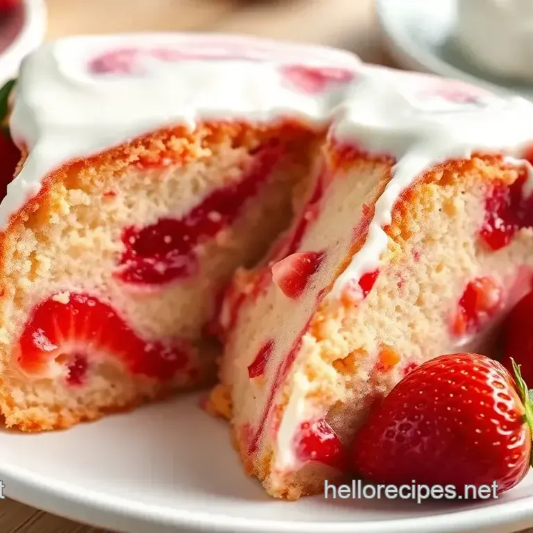 My Ultimate Bake Strawberry Earthquake Cake with Creamy Swirl Recipe