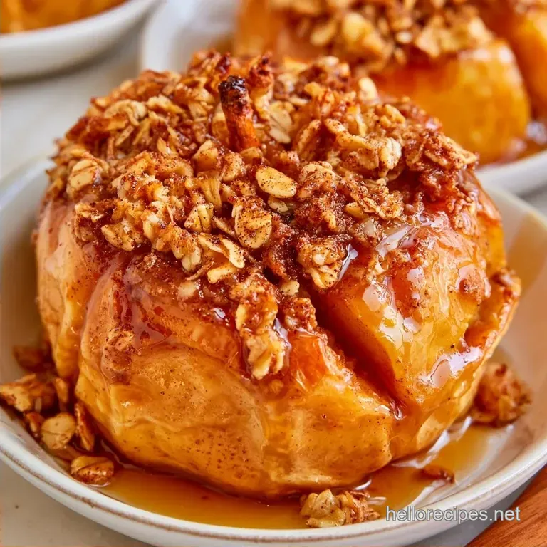 Healthy Baked Apples with Oats and Cinnamon