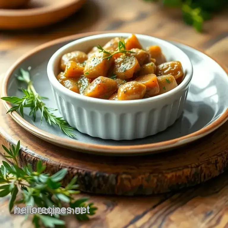 Baked Chestnut Dressing with Herbs presentation