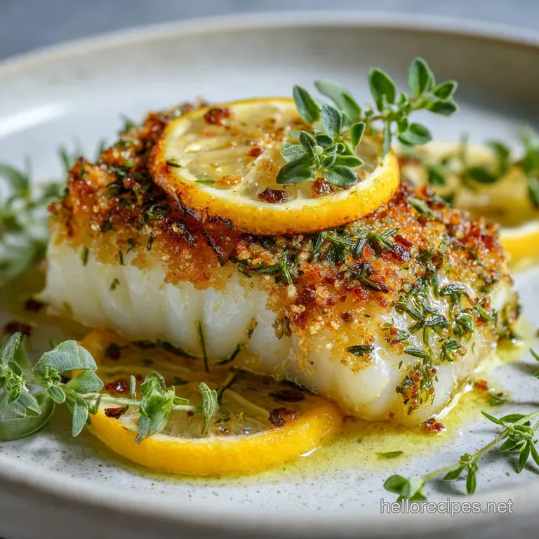 Baked Cod Recipe with Lemon Herb