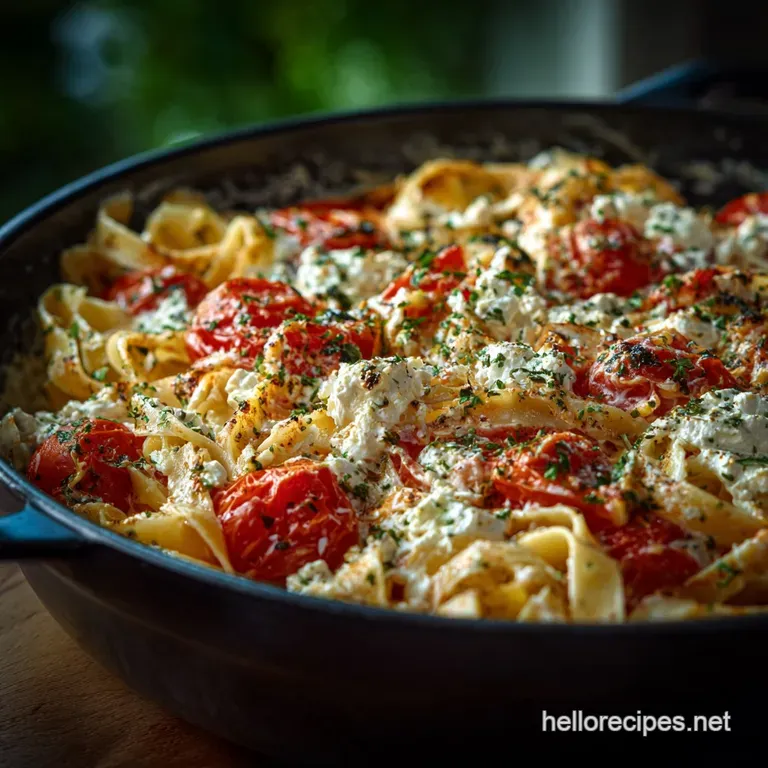 The Viral Sensation Cheesy Creamy Baked Feta Pasta a Proper Weeknight Winner presentation