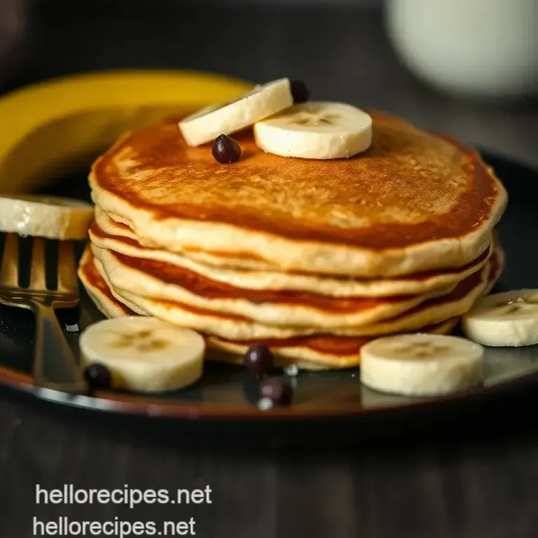 Banana Pancakes Bliss: Fluffy Fruity Breakfast Delight presentation