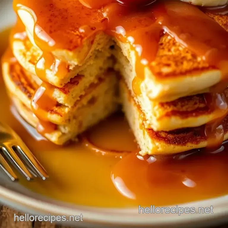 Bananas Foster Pancakes presentation