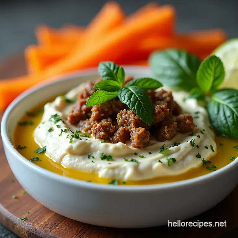 Beef Mint Labneh Dip