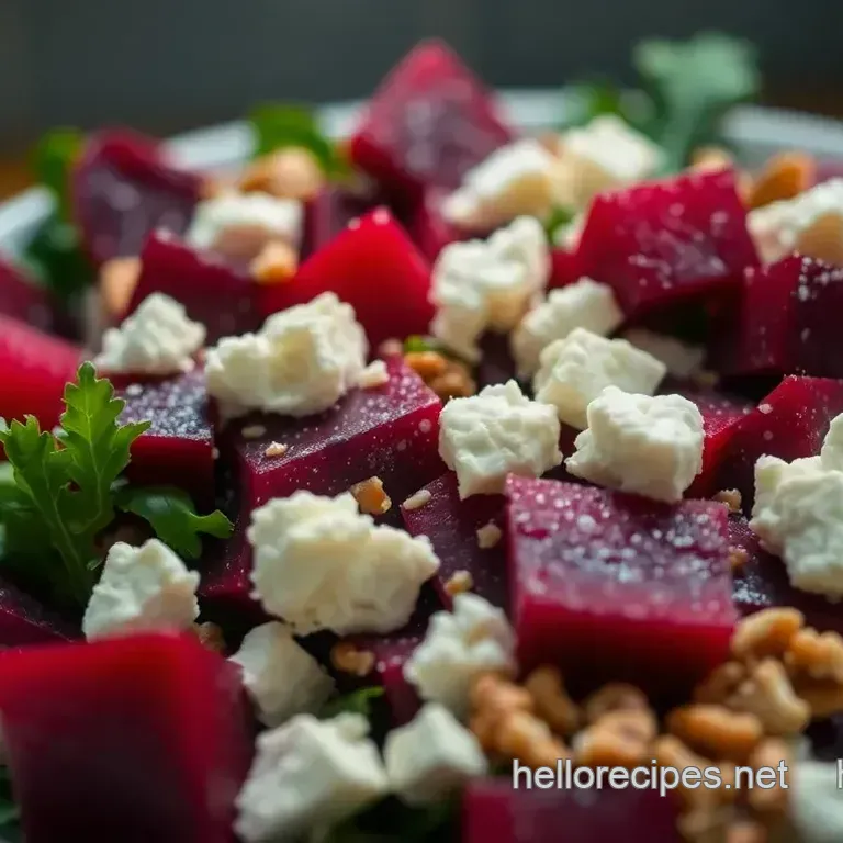 Beetroot Salad with Feta and Walnuts