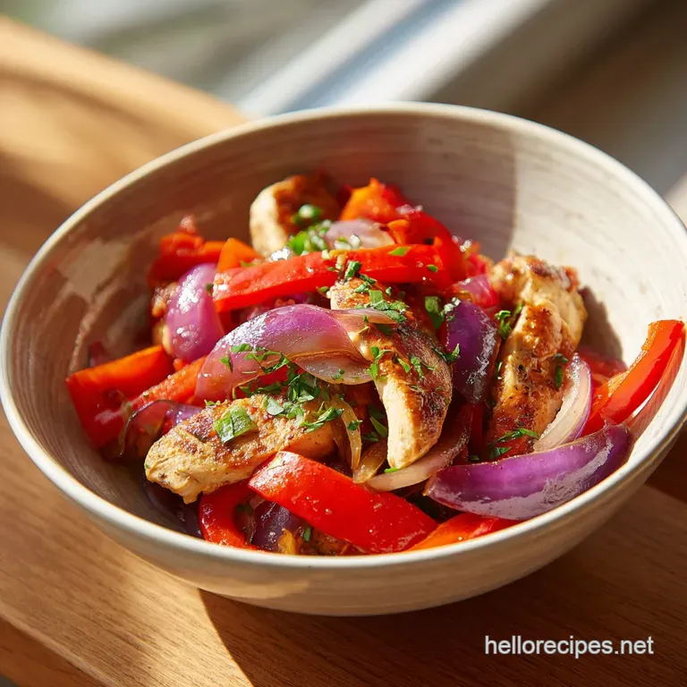 Best Chicken Fajitas Ever with Sizzling Peppers and Onions