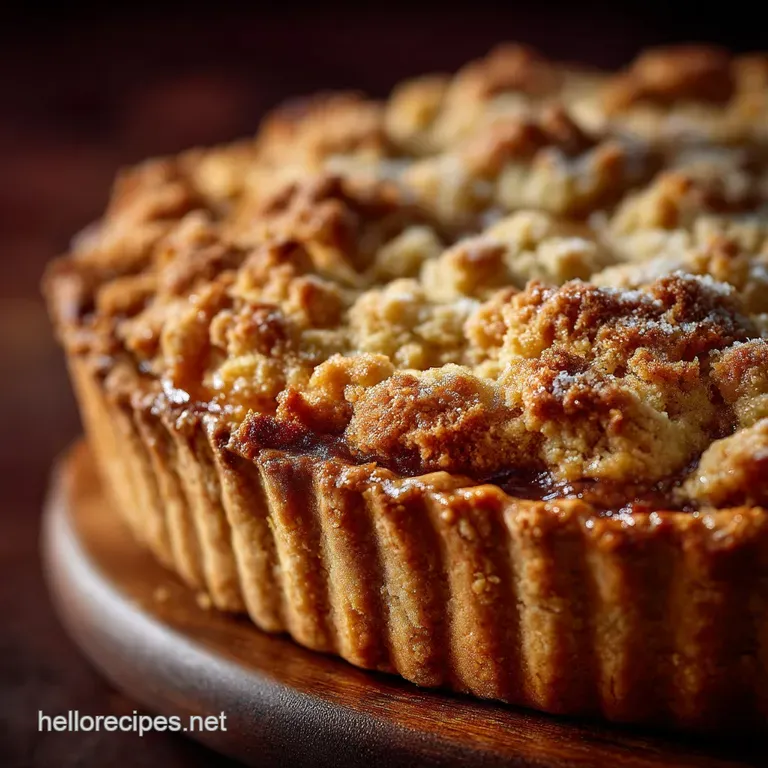 The King of Crumble Authentic Dutch Apple Pie with Buttery Streusel presentation