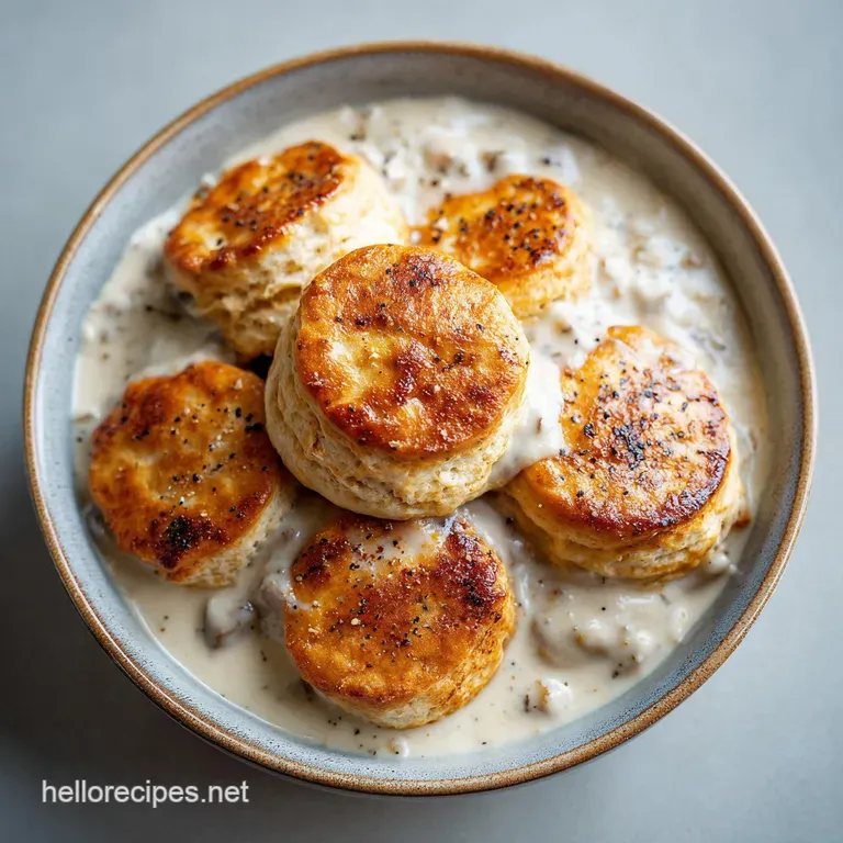 Biscuits and Gravy Skillet Pot Pie: Hearty and Savory