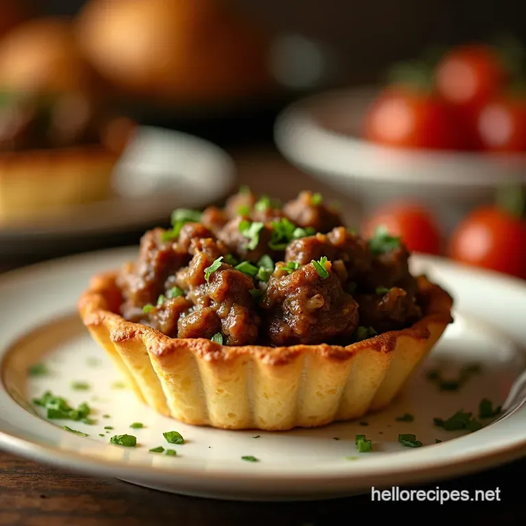 Bistro Beef Caramelized Onion Tart presentation