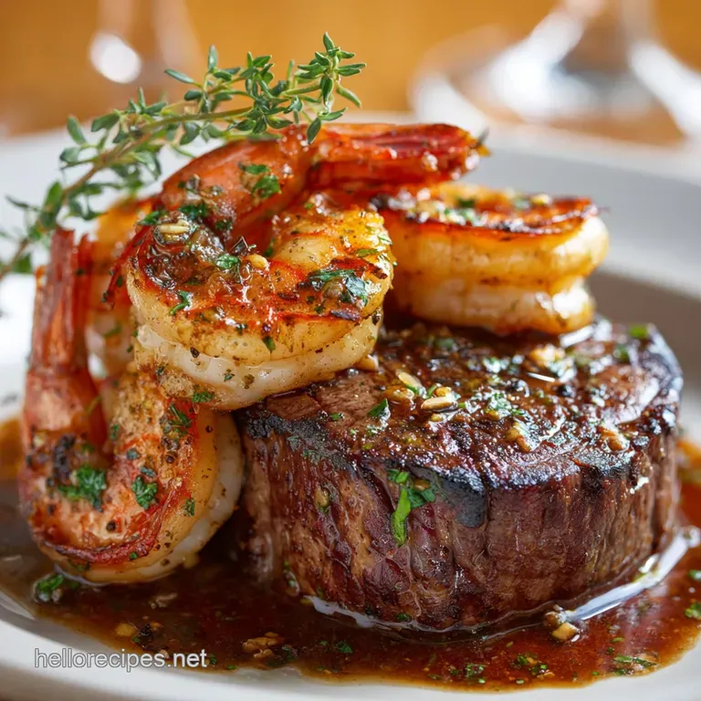 Surf and Turf: Bistro Filet Mignon Prawns