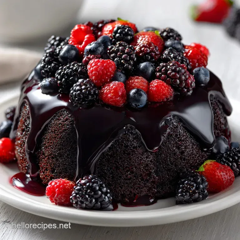 Dark and Lush Blackberry Velvet Gothic Cake