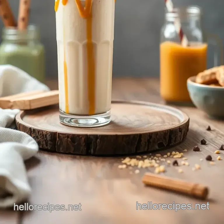 Dreamy Caramel Milkshake presentation