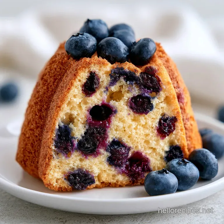 Blueberry Chiffon Cake: Moist and Airy