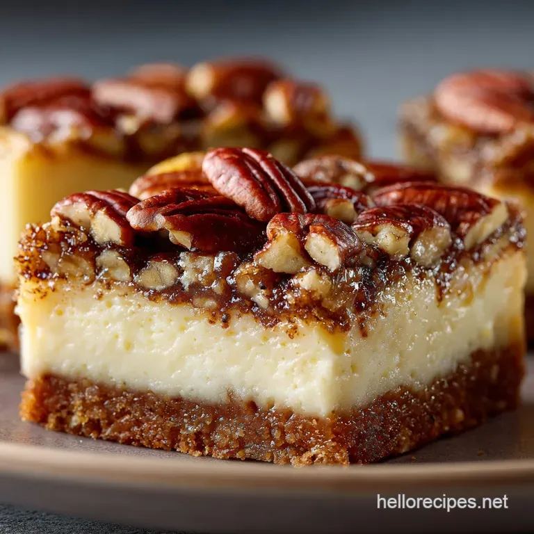 Thanksgiving Desserts Not Pie: Spiced Bourbon-Pecan Cheesecake Bars presentation