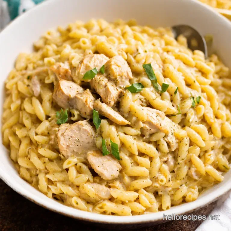 Boursin Chicken Orzo Creamy Comfort in a Bowl presentation