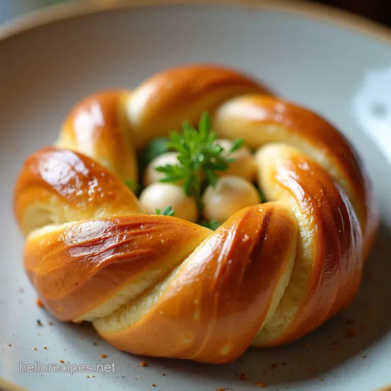 The Golden Cradle A Braided Brioche Easter Nest