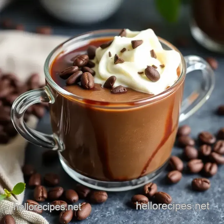 Brewed Coffee Chocolate Dessert Delight presentation