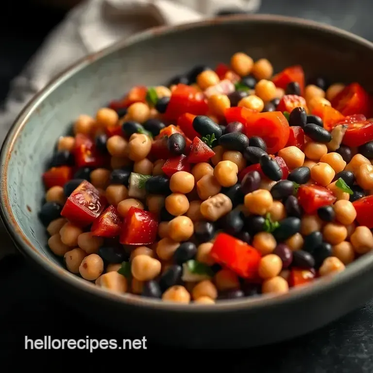 Bright and Flavorful Bean Salad presentation