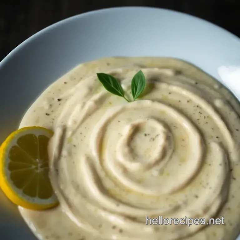 Bright & Creamy Lemon Tahini Dressing presentation