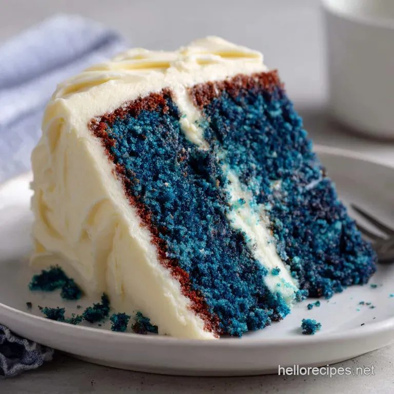 Blue Velvet Cake Recipe: the Royal Treatment presentation