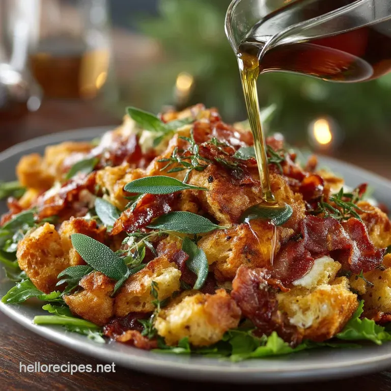 The Golden Crown Sage Apple and Crispy Prosciutto Brioche Dressing