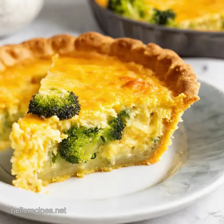 Broccoli Cheese Crustless Quiche presentation