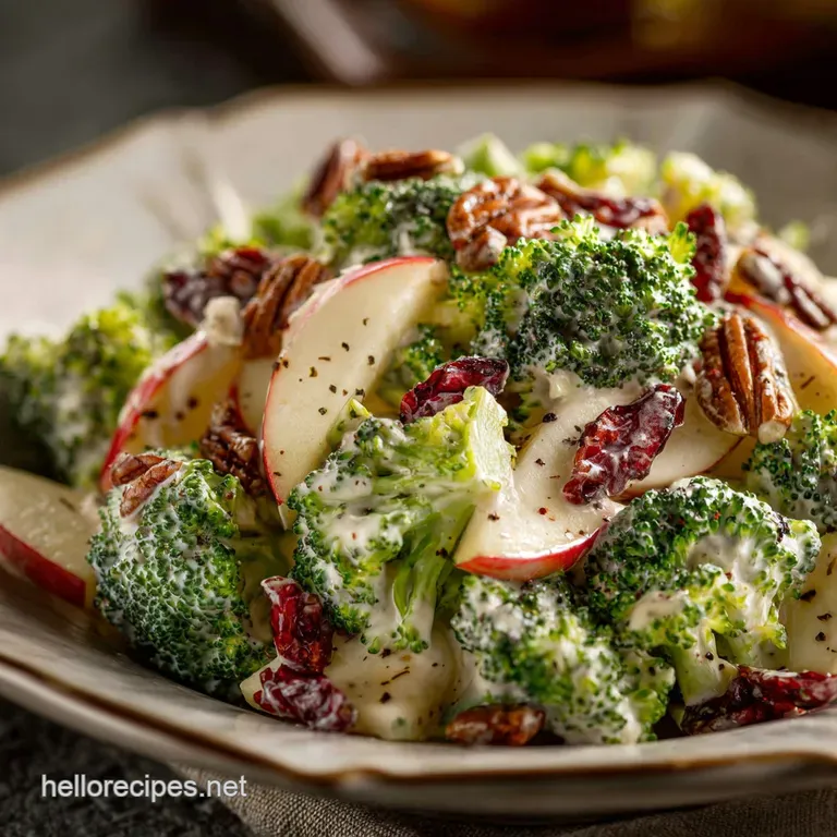 Broccoli Salad with Apples and Pecans the Quintessential Crunchy Side presentation