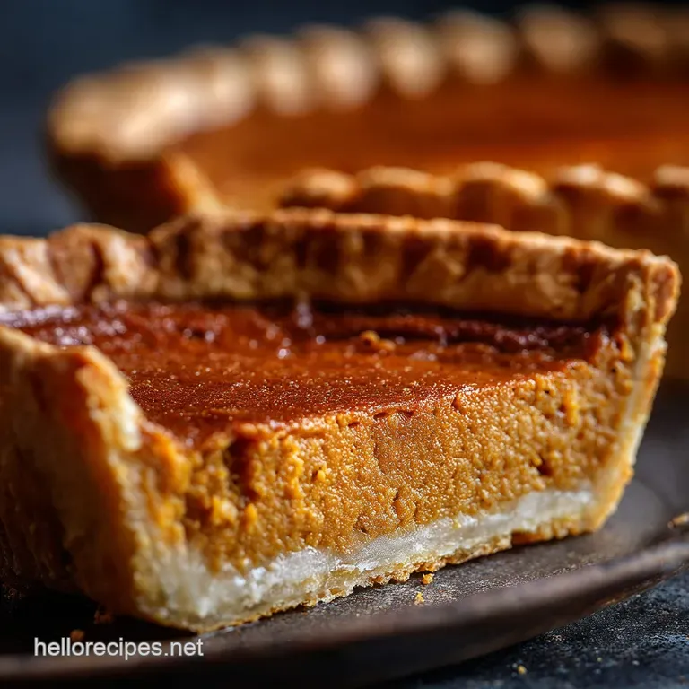 Pumpkin Pie: Chefs Brown Butter and Maple Filling with Flaky Crust presentation